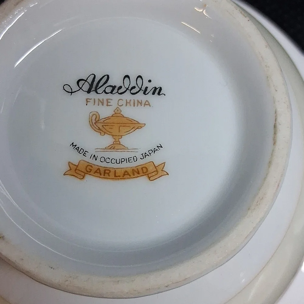 Vintage Creamer & Covered‎ Sugar Set By Aladdin China, 